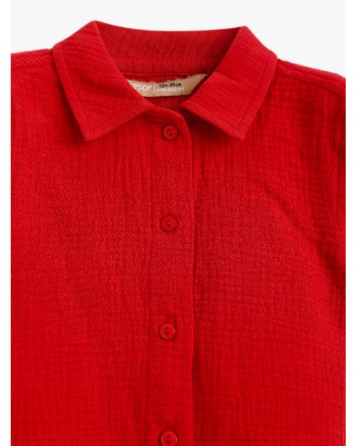 Junior Baby Cotton Shirt – Classic Button Design