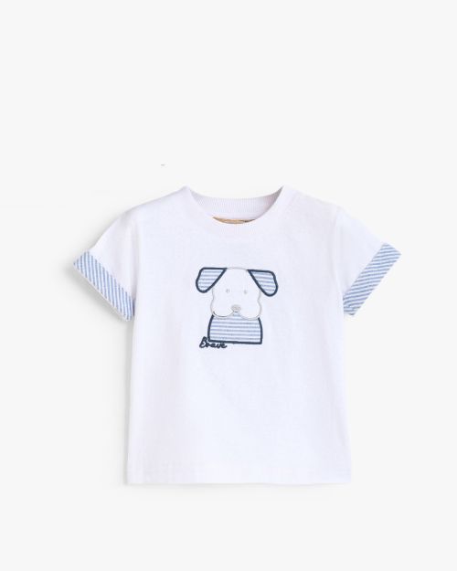 Baby Cotton Top – Puppy Print