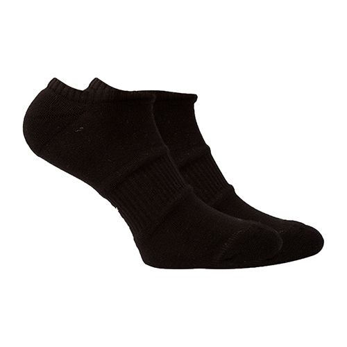 LowCut Plain Socks Liner Heel And Toe Black For Men-40-45