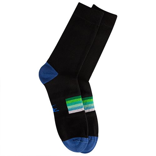 Long Printed Socks Liner Heel And Toe MultiColoure For Men