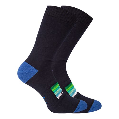 Long Printed Socks Liner Heel And Toe MultiColoure For Men-40-45