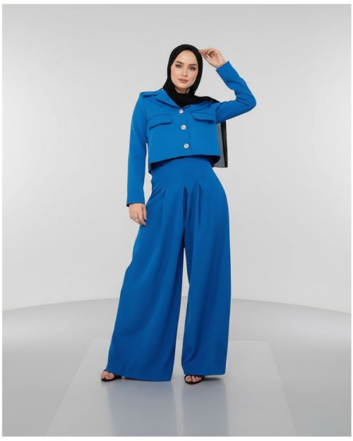 Royal Blue Cropped Blazer