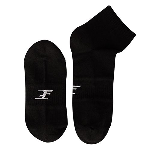 Short Plain Socks Liner Heel And Toe Black For Men