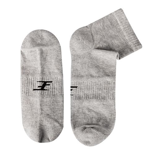 Short Plain Socks Liner Heel And Toe Grey For Men