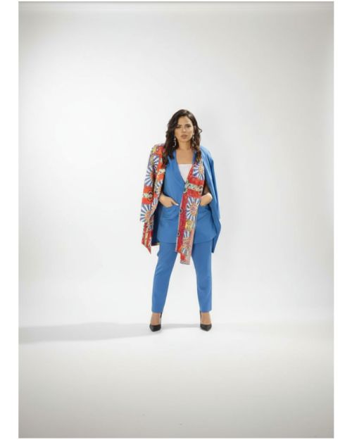 Royal Blue Blazer-Royal Blue-S