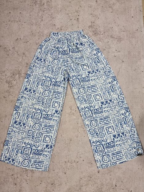 Pants viscose-Blue & White-6 yrs