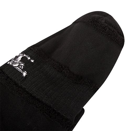 Long Plain Socks Liner Heel And Toe Black For Men