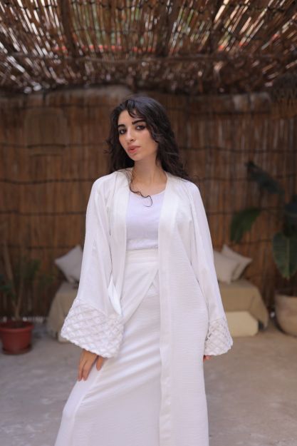 Comfy Wrap Skirt-White-One Size