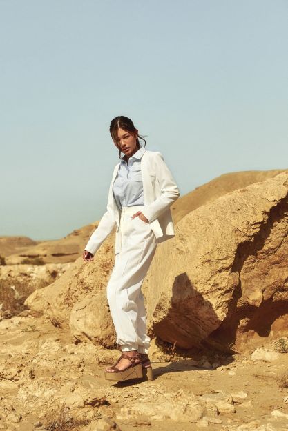 Modern women's suit-White-M