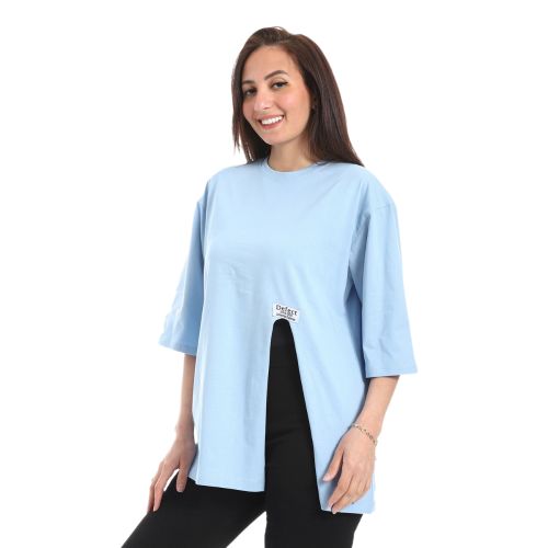 تيشرت حريمي اوفر سايز كاجول بفتحه من الجنب من Defect