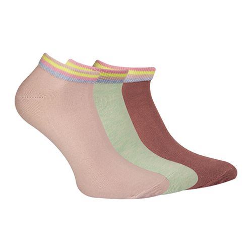 A Pack Of 3 Pieces Ankle Plain Socks MultiColoure