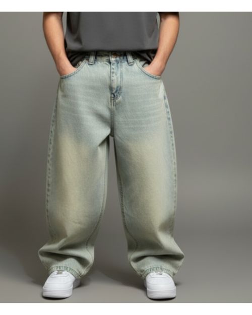 Relaxed Wide-Leg Denim Pants