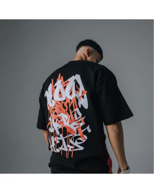 Leel Oversized Black T-Shirt-S