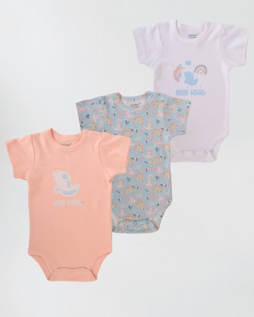 Baby Cotton Bodysuit Pack – 3 Pieces