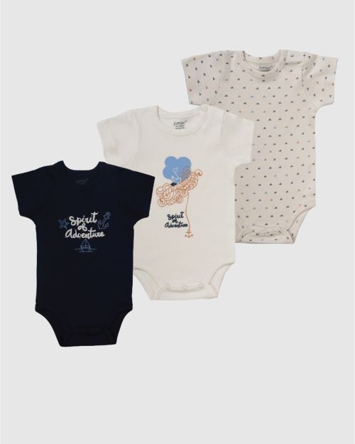 Baby Cotton Bodysuit Pack – 3 Pieces