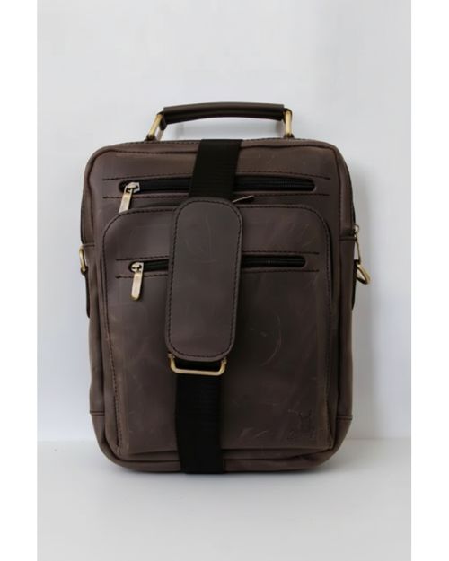  Genuine leather Cross Bag -Black