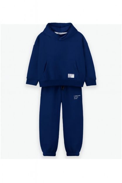 Piping Hoodie Set-Navy-4 yrs