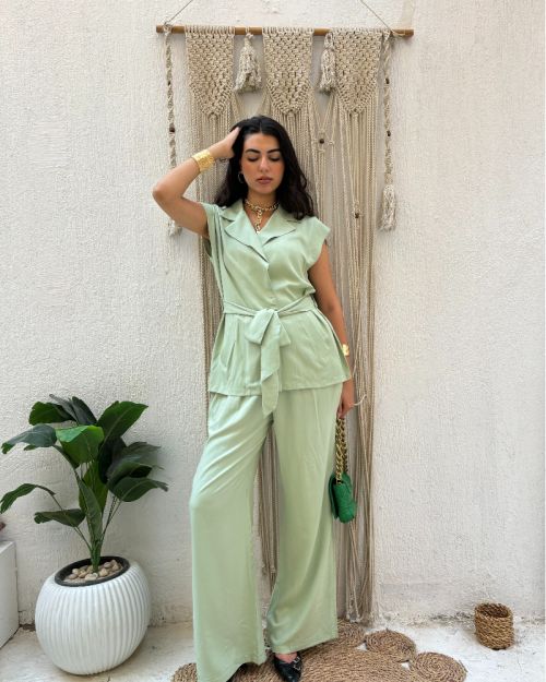 Linen/Cotton Set. -S/M-Mint