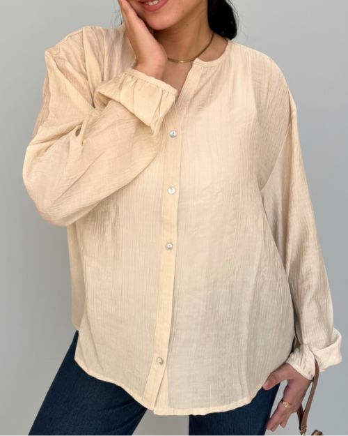 Galaxy blouse -Beige-L/XL