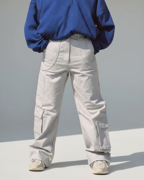 Cargo Pants-Gray-M