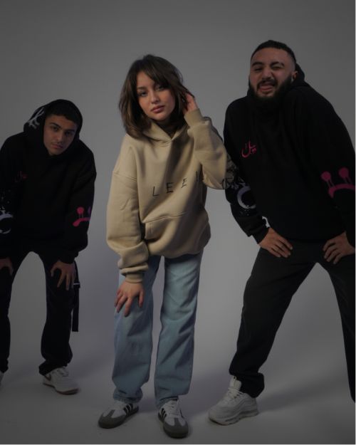 Leel Oversized Beige Hoodie