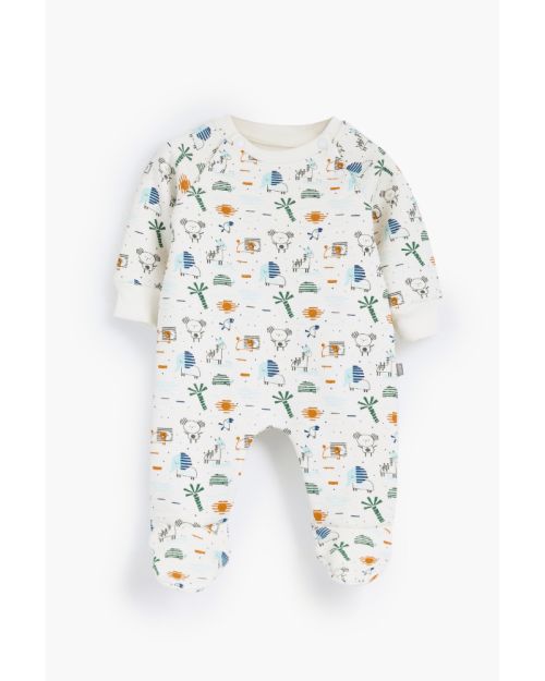African animals Rouned printed Romper-0-3 mth