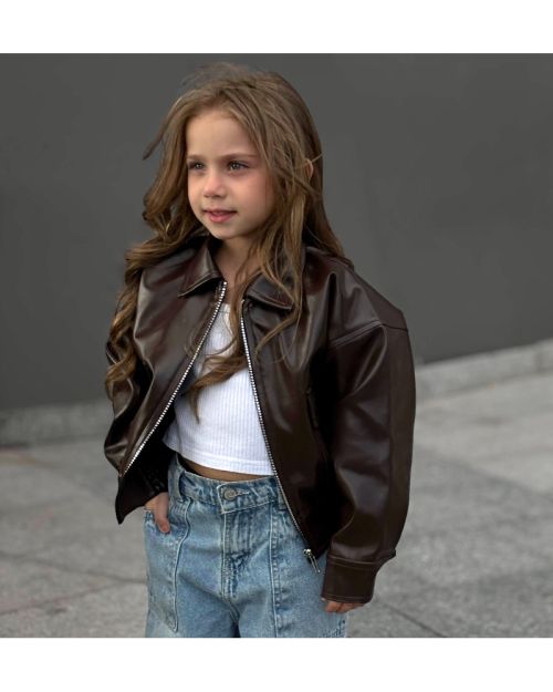  kids leather jacket