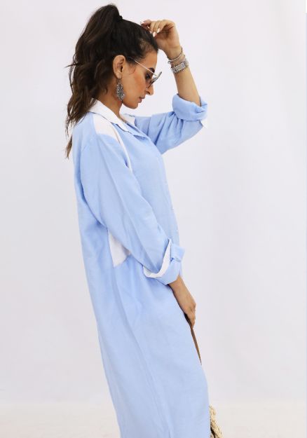 Oversized linen Shirt Dress