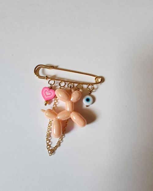Cute Puppy pin-Orange
