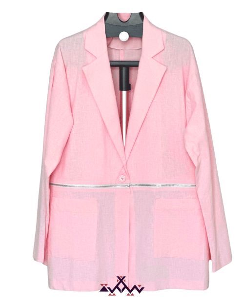 Nyllya zipper blazer -Dusty Rose-2Xl/3Xl