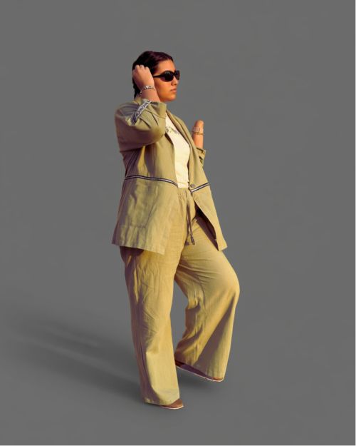 Nyllya zipper blazer