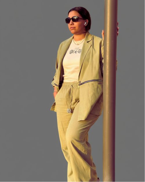 Nyllya zipper blazer -Sage-2Xl/3Xl