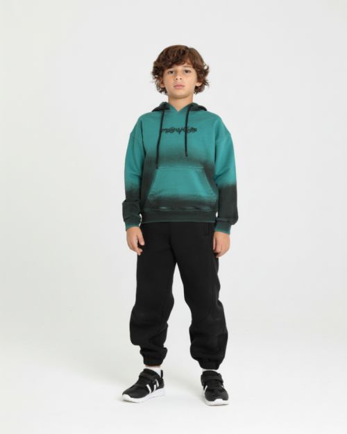 هودي للأطفال بتدرجات اللون الفيروزي