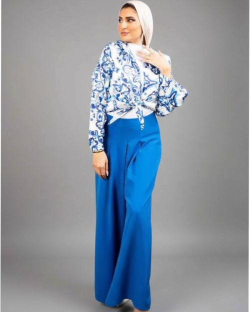 Printed Long-Sleeve Top