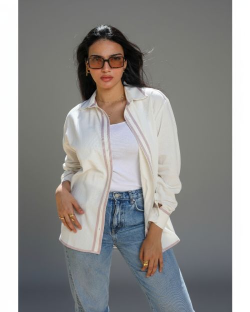 Lavender Linen Shirt-S/M