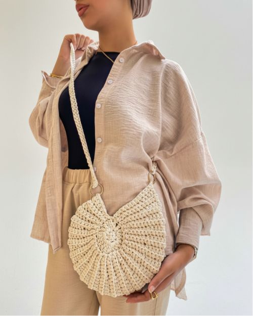 Handmade Round Shell Bag