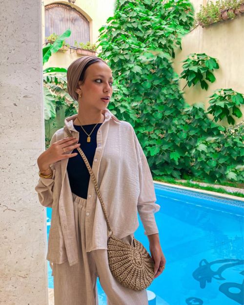 Handmade Round Shell Bag-mocca