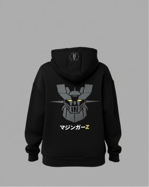 Oversized Black Graphic Hoodie - Eagle Wings Back Print Jumper
