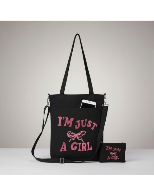  BAMM Tote Bag With Two Adjustable Shoulder Straps-Black