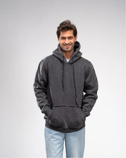 Washed-Out Hoodie- Dark Grey-M