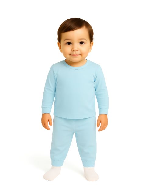 Thermal set-baby blue-0-3 mth