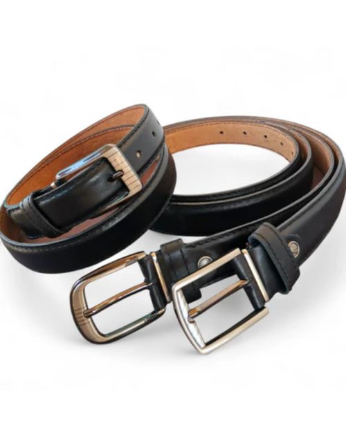 Genuine Leather Belt for Men-Black-110 cm