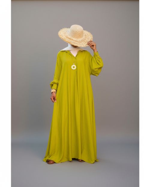 elegance moss green dress-S/M