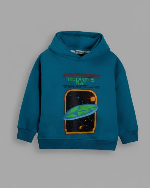 Earth printed hoodie-4 yrs