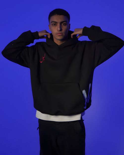 Leel Oversized Black Hoodie-M