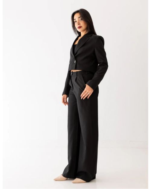 Black Icon Cropped Blazer