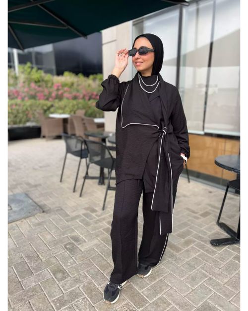 Worood Linen Set-M/L-Black