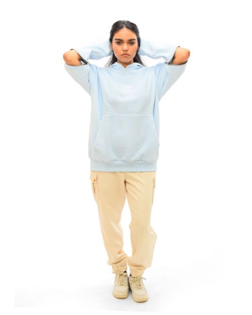 Evil Eye Hoodie- Baby Blue-L