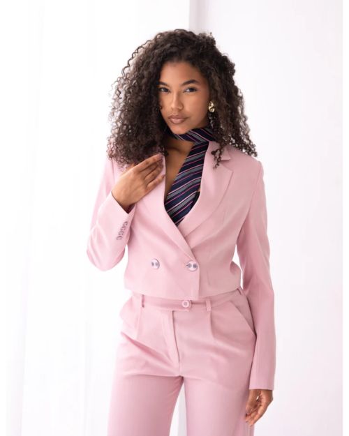 Blush Dream Cropped Blazer-S
