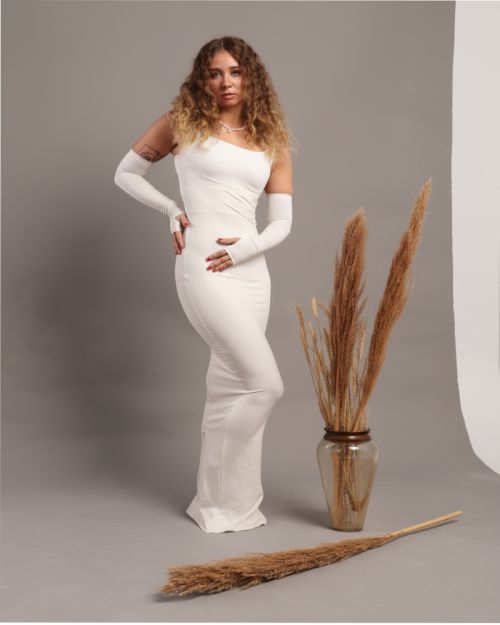 bodysculpt dress -White-XS/S